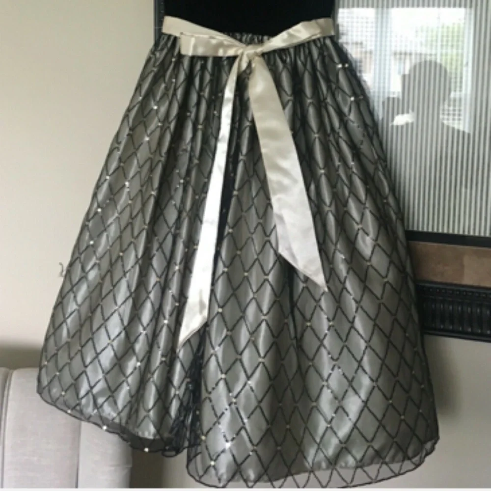 Cinderella Dress Black Velvet Gold Overlay Flower Girl